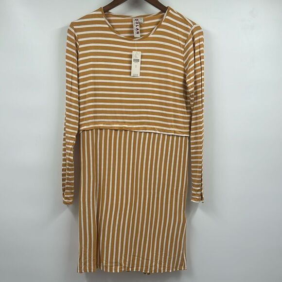 Anthropologie Dolan Striped Midi Dress Long Sleeves Small - Picture 1 of 6